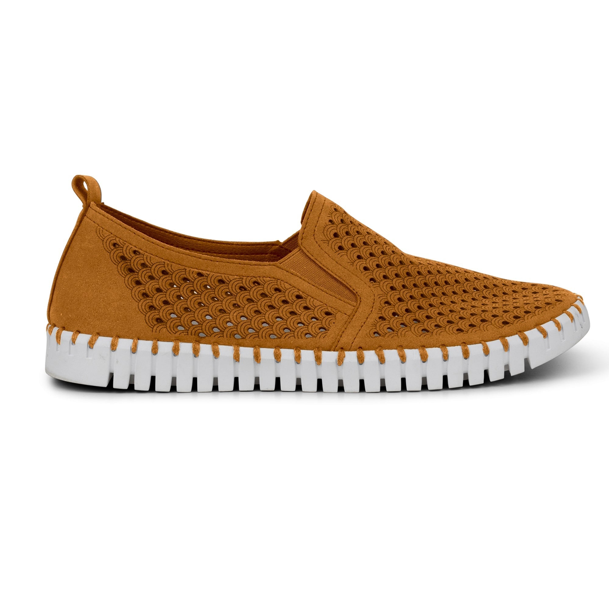 Instappers Heren TULIP140MEN beige zool - 821 Pumpkin | Pumpkin | Shoes | Ilse Jacobsen