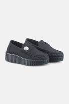 Tulip penny loafer met sleehak TULIP3220 | Black Black | Shoes | Ilse Jacobsen