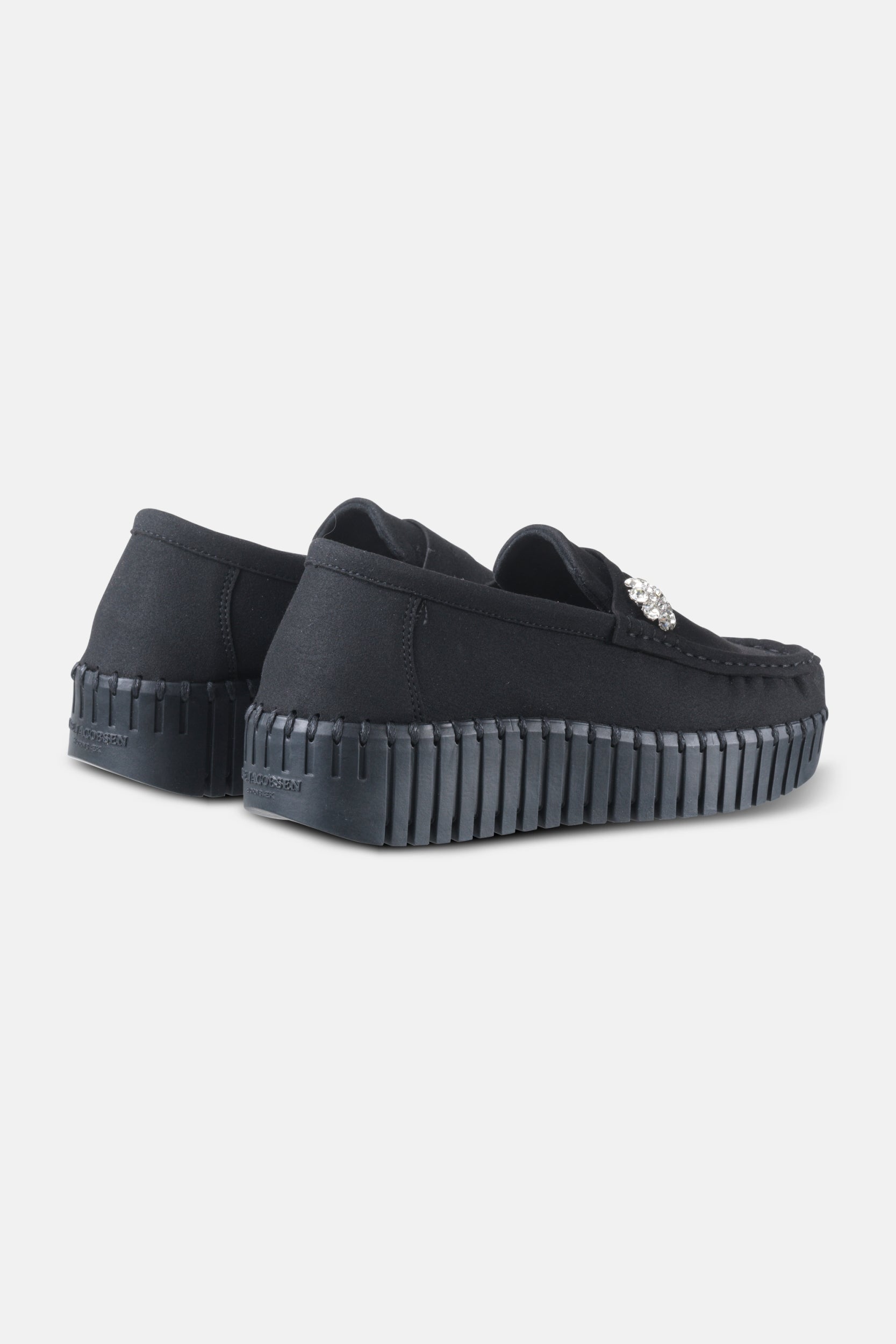 Tulip penny loafer met sleehak TULIP3220 | Black Black | Shoes | Ilse Jacobsen