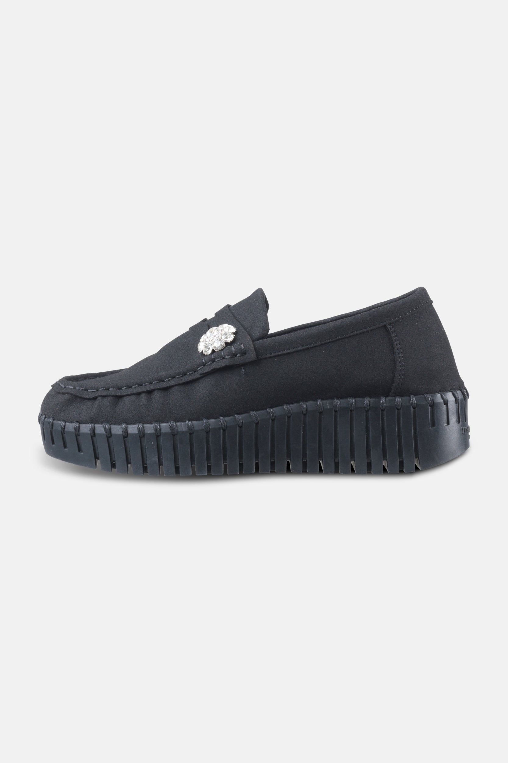 Tulip penny loafer met sleehak TULIP3220 | Black Black | Shoes | Ilse Jacobsen