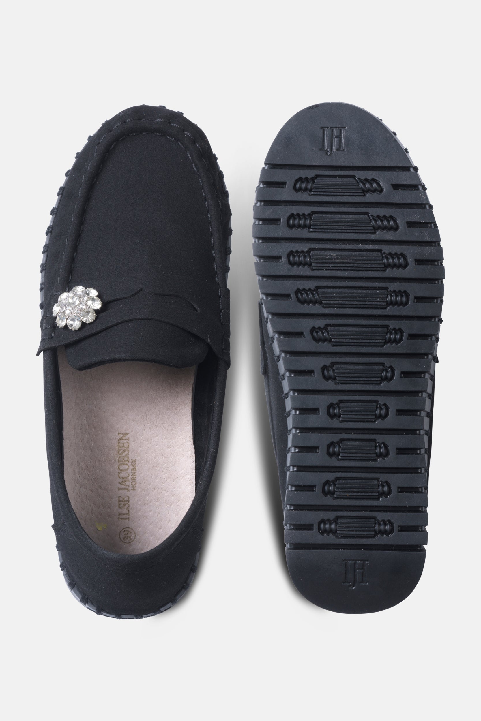 Tulip penny loafer met sleehak TULIP3220 | Black Black | Shoes | Ilse Jacobsen