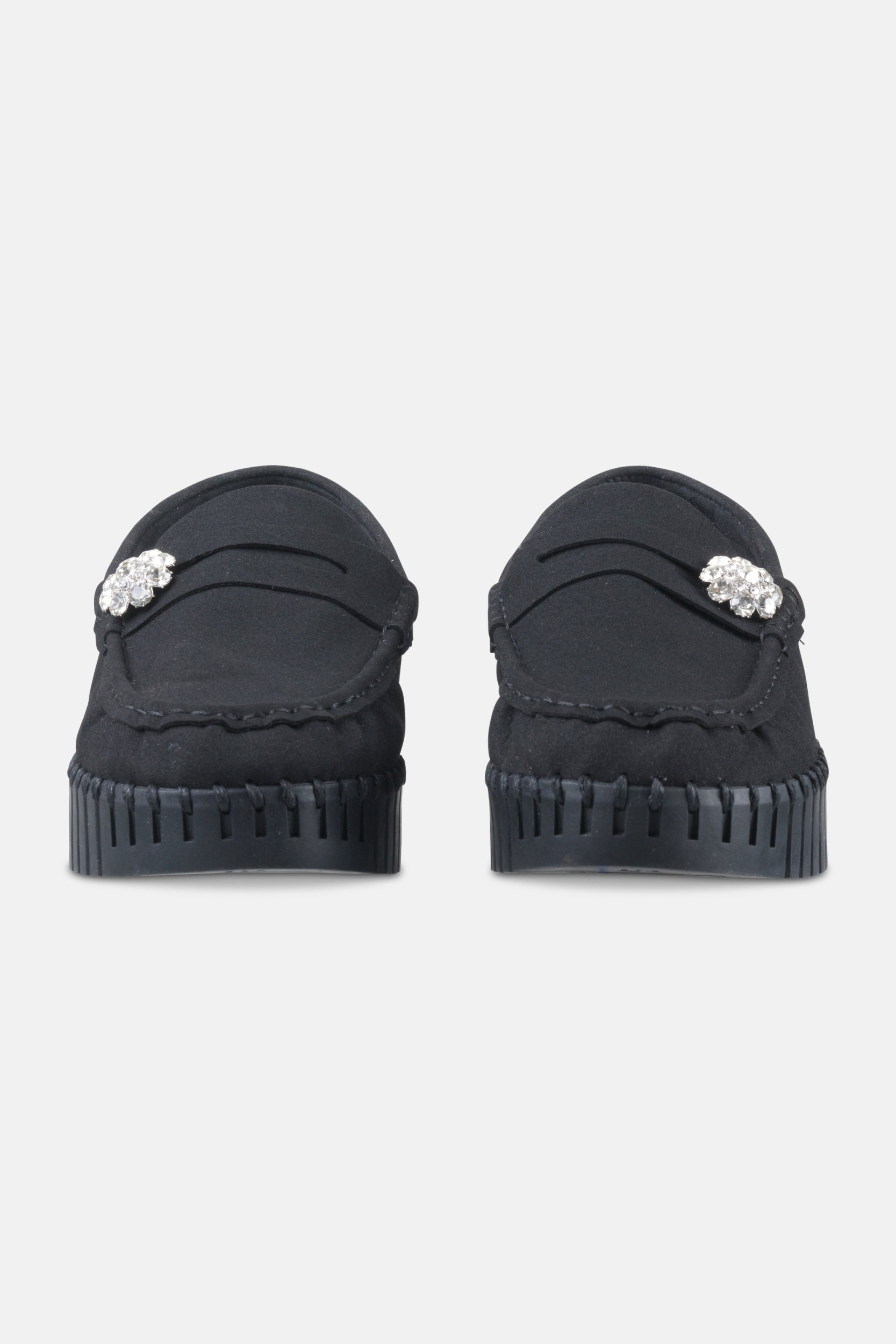 Tulip penny loafer met sleehak TULIP3220 | Black Black | Shoes | Ilse Jacobsen