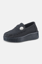 Tulip penny loafer met sleehak TULIP3220 | Black Black | Shoes | Ilse Jacobsen