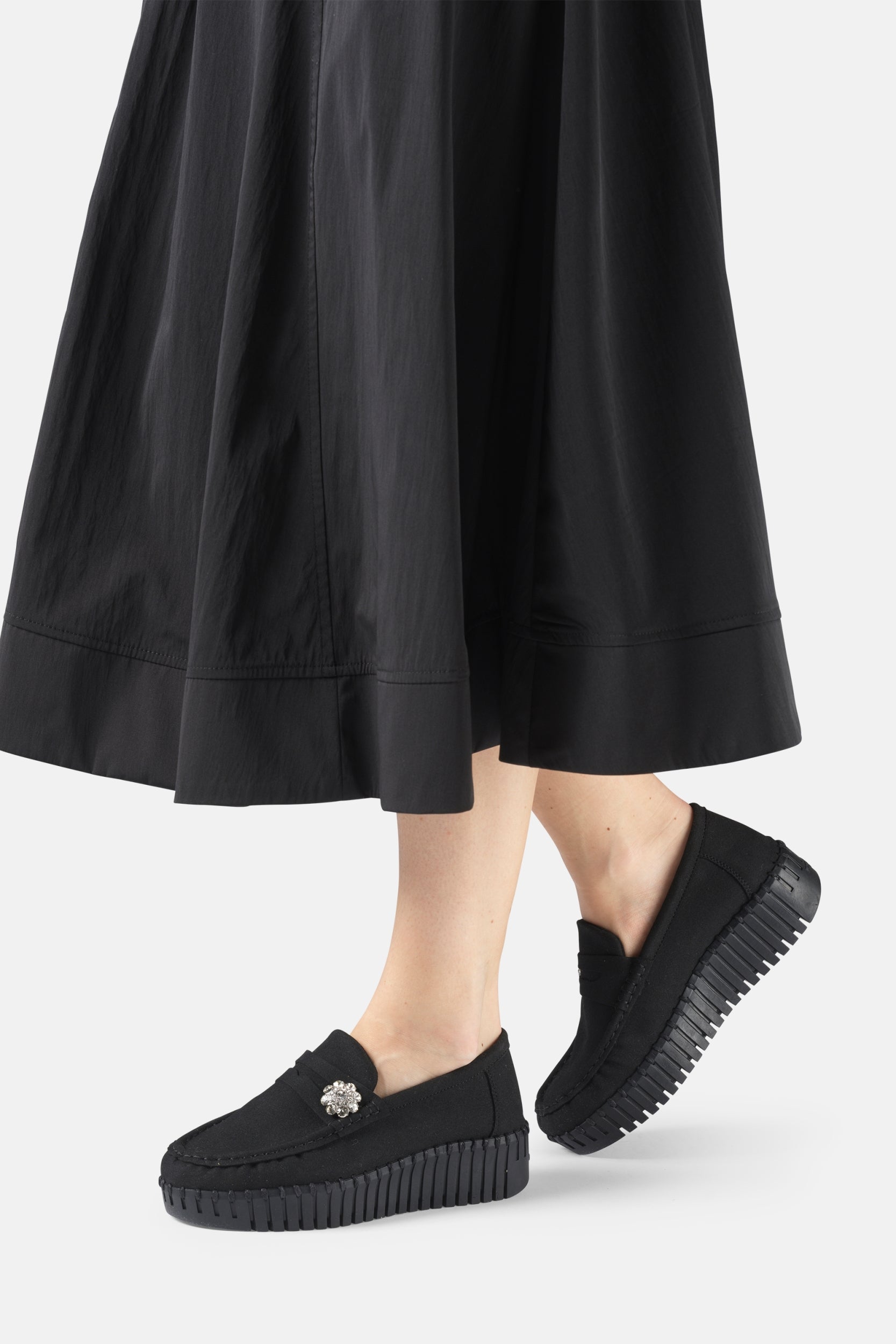 Tulip penny loafer met sleehak TULIP3220 | Black Black | Shoes | Ilse Jacobsen