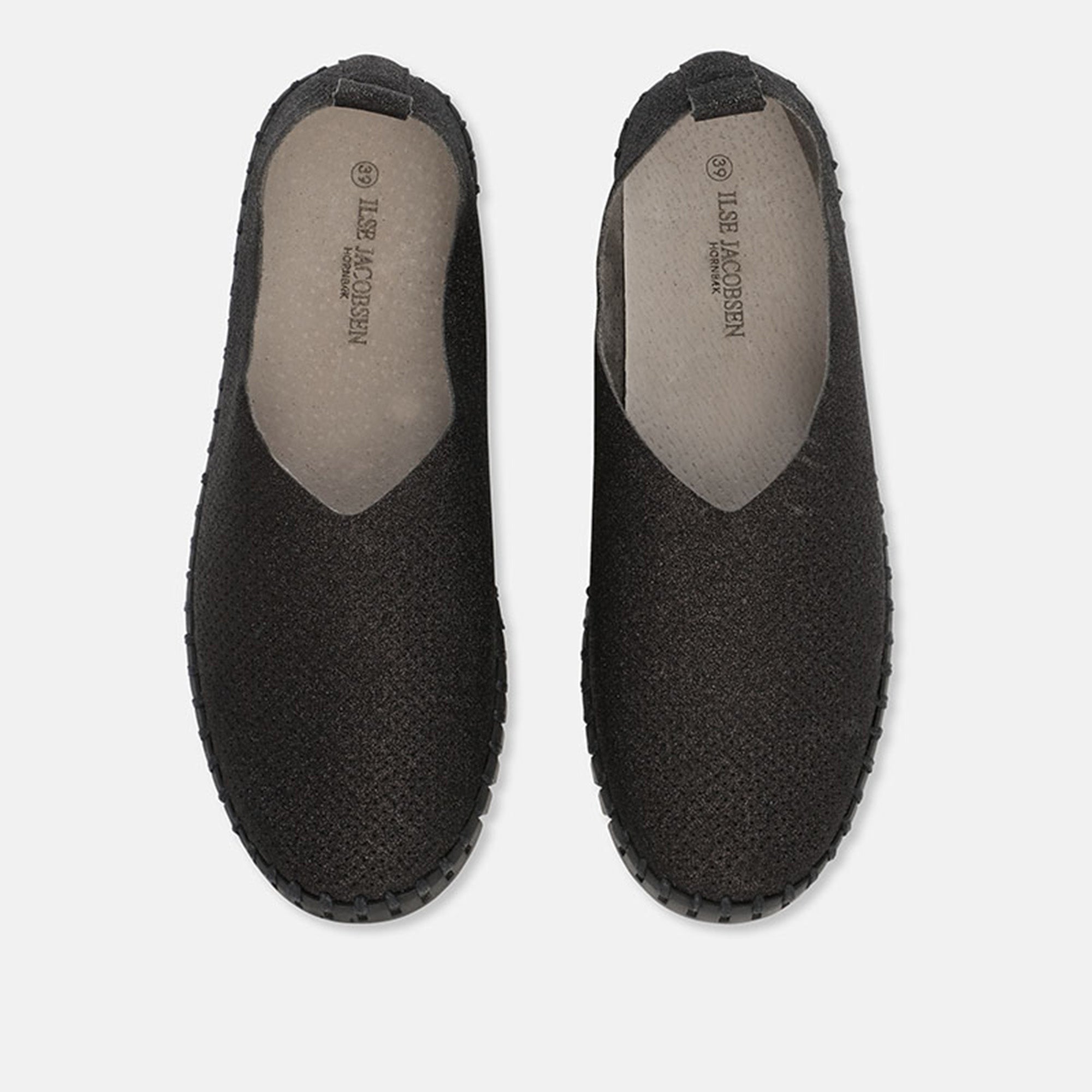 Instappers met glitter TULIP3272GB - 001001 Black Black | Black Black | Shoes | Ilse Jacobsen