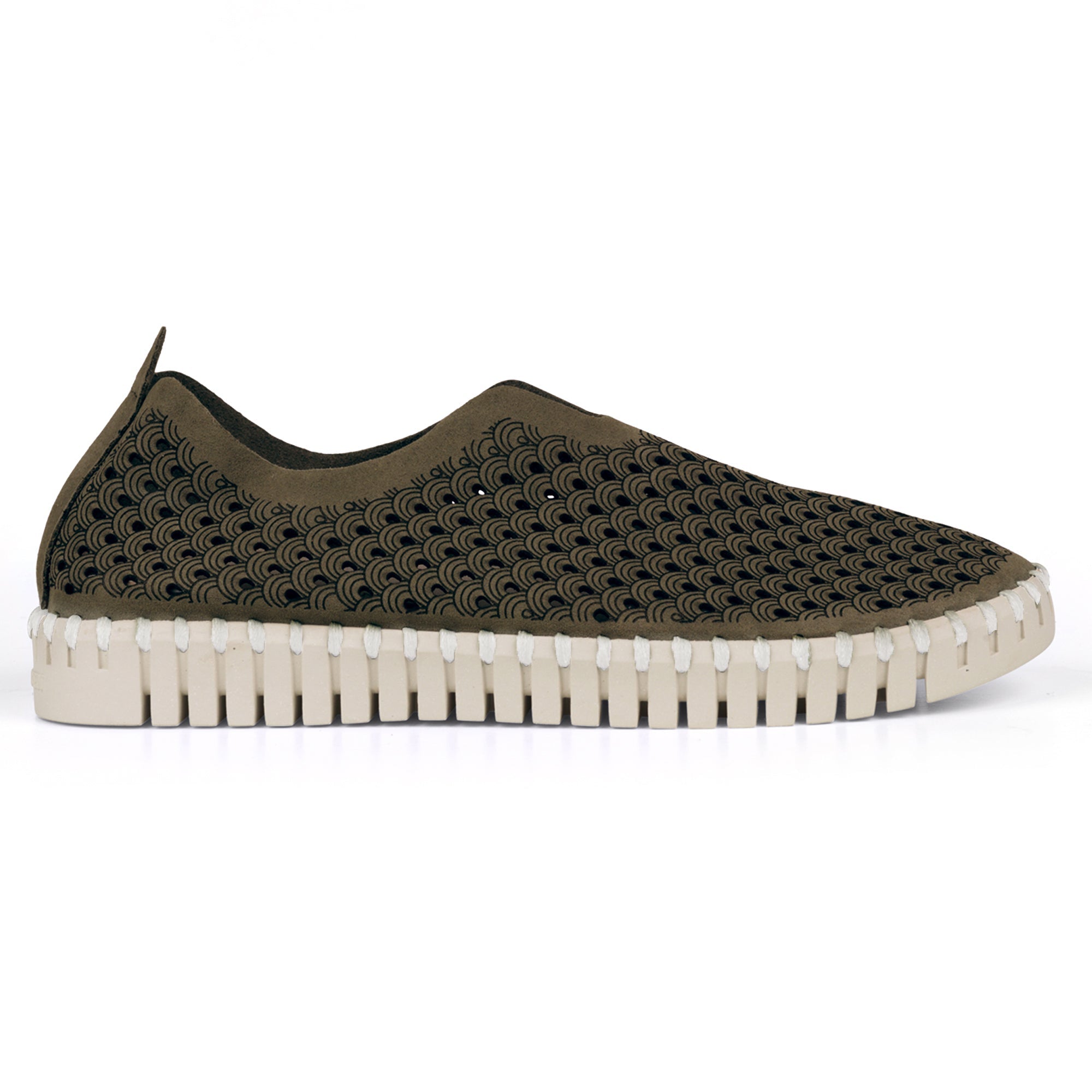 Instappers TULIP3275 beige zool - 465 Deep Olive | Deep Olive | Shoes | Ilse Jacobsen
