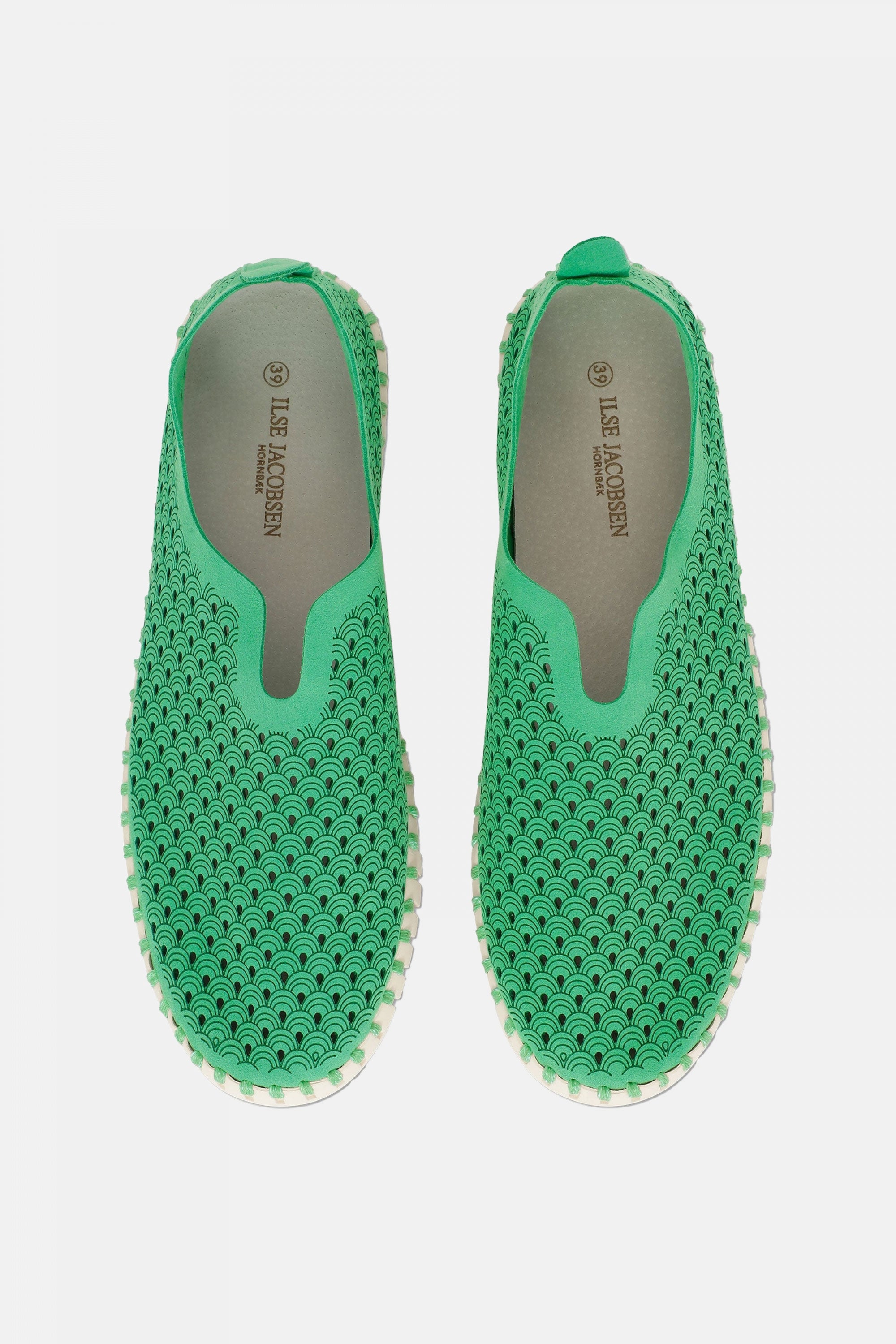 Instappers TULIP3275 beige zool - 495 Bright Green | Bright Green | Shoes | Ilse Jacobsen