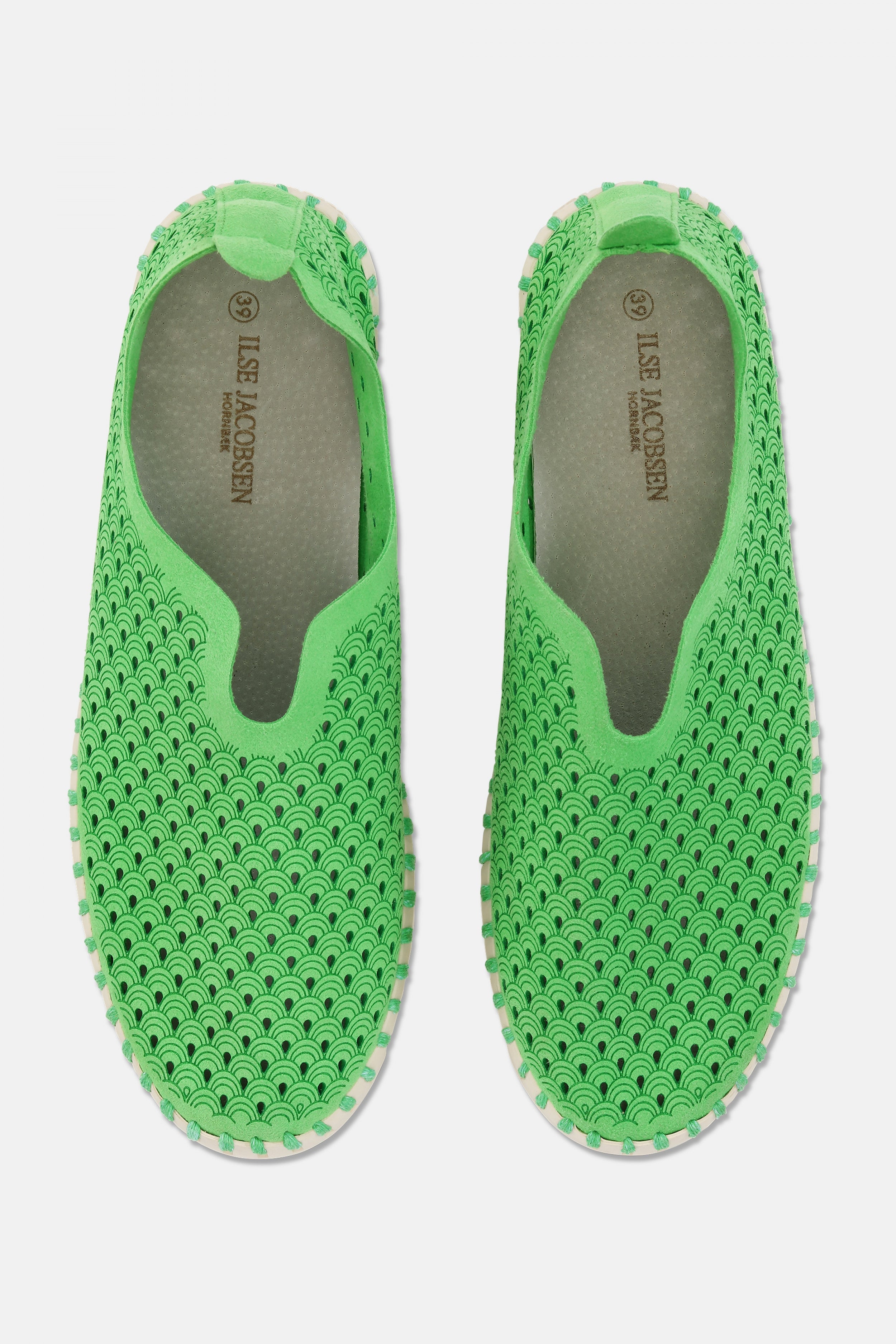 Instappers TULIP3275 beige zool | Bright Green | Shoes | Ilse Jacobsen