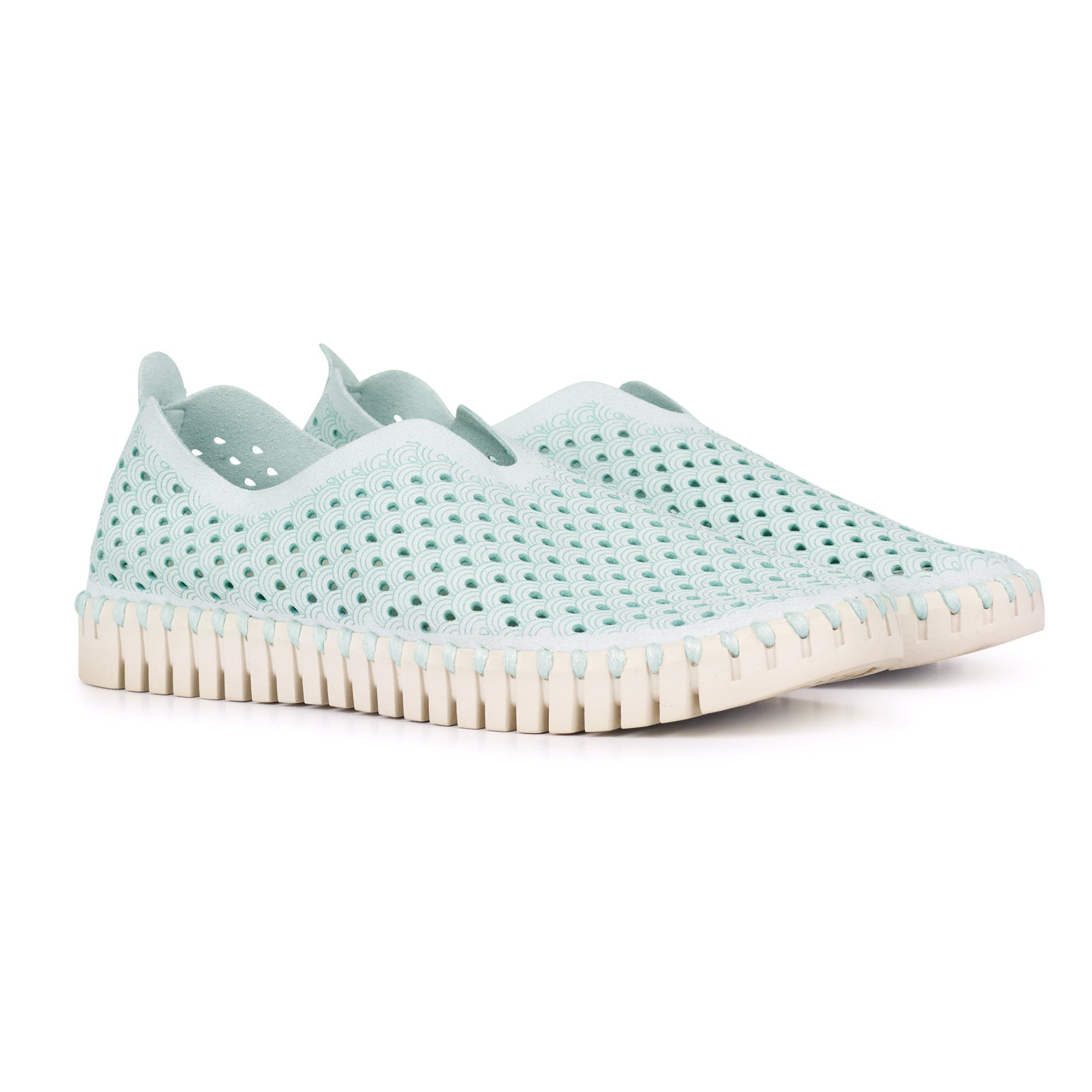 Instappers TULIP3275 beige zool - 637 White Blue | White Blue | Shoes | Ilse Jacobsen