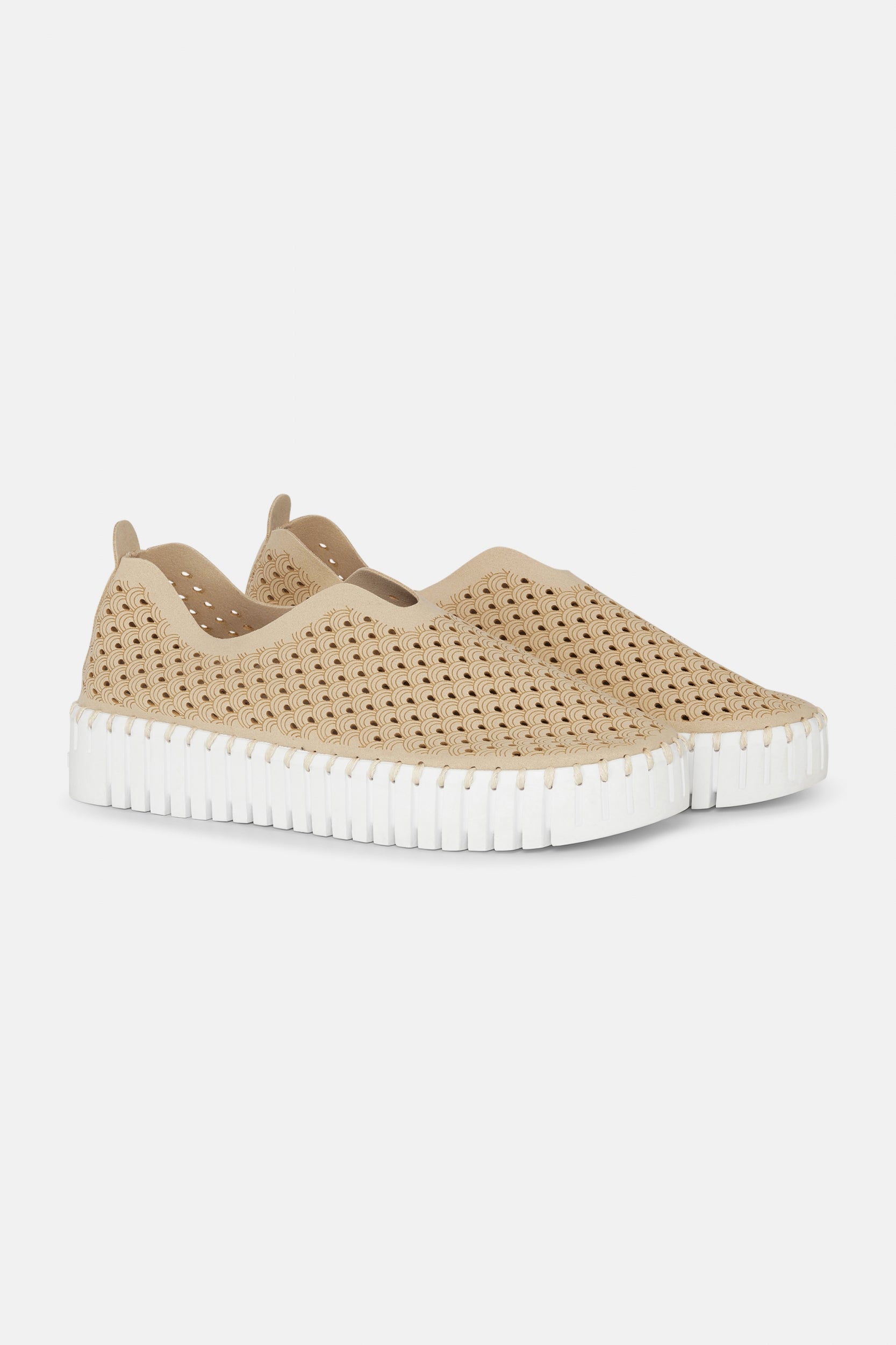 Instappers Platform TULIP3373W witte zool - 110 Latte | Latte | Shoes | Ilse Jacobsen