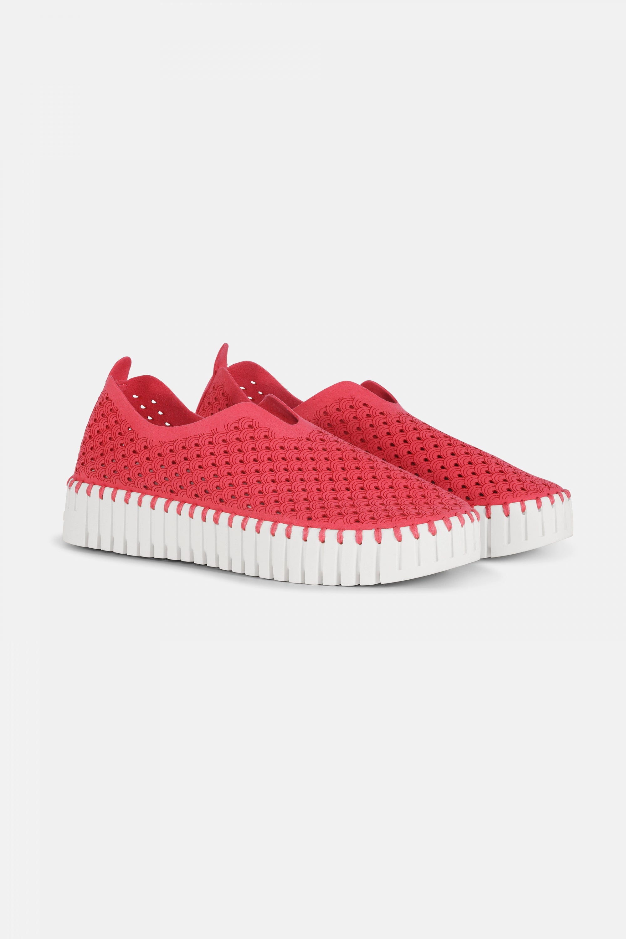 Instappers Platform TULIP3373W witte zool - 309 Viva Magenta | Viva Magenta | Shoes | Ilse Jacobsen