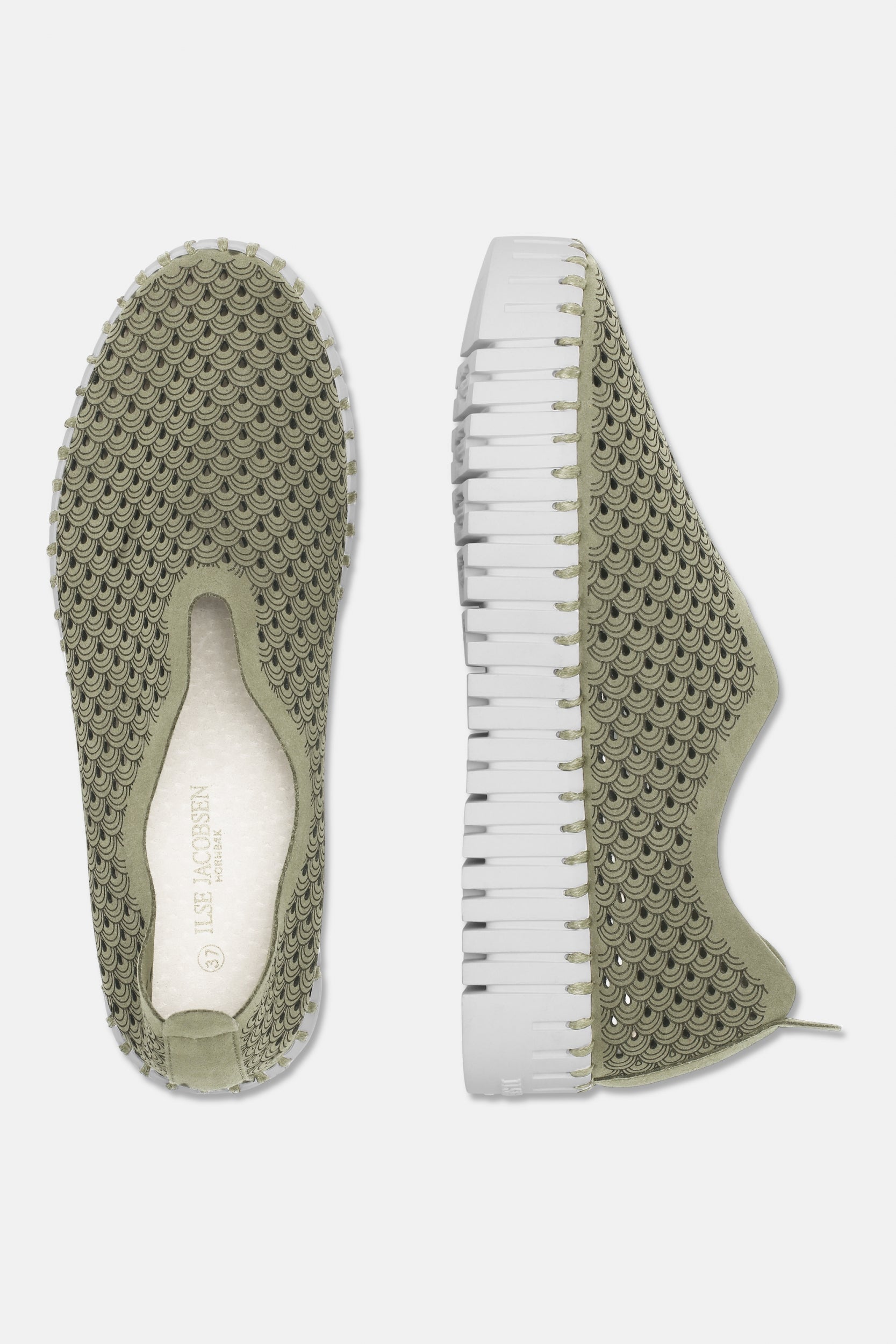 Instappers Platform TULIP3373W witte zool - 410 Army | Army | Shoes | Ilse Jacobsen