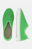 Instappers Platform TULIP3373W witte zool | Bright Green | Shoes | Ilse Jacobsen