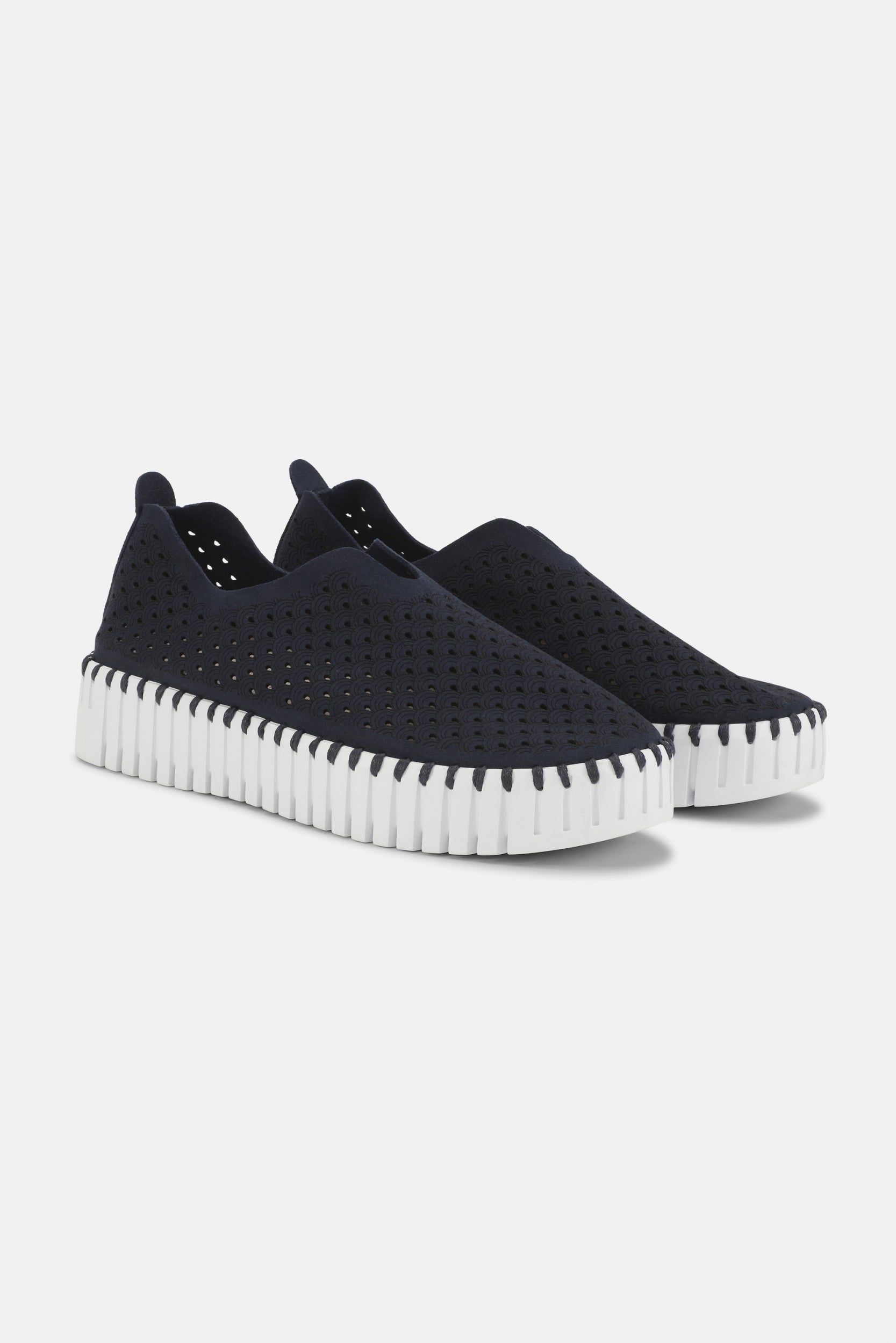 Instappers Platform TULIP3373W witte zool - 660 Dark Indigo | Dark Indigo | Shoes | Ilse Jacobsen