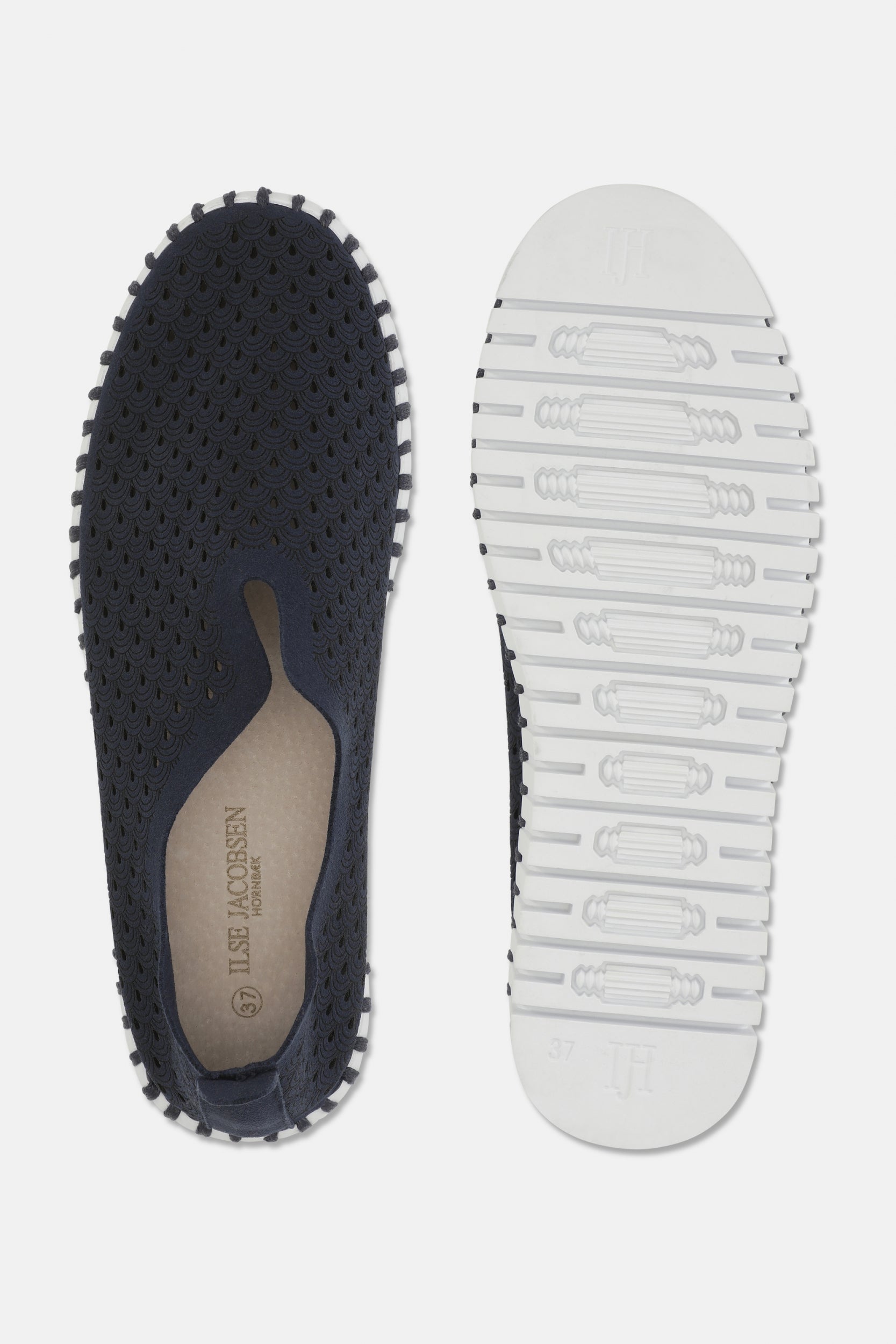 Instappers Platform TULIP3373W witte zool - 660 Dark Indigo | Dark Indigo | Shoes | Ilse Jacobsen