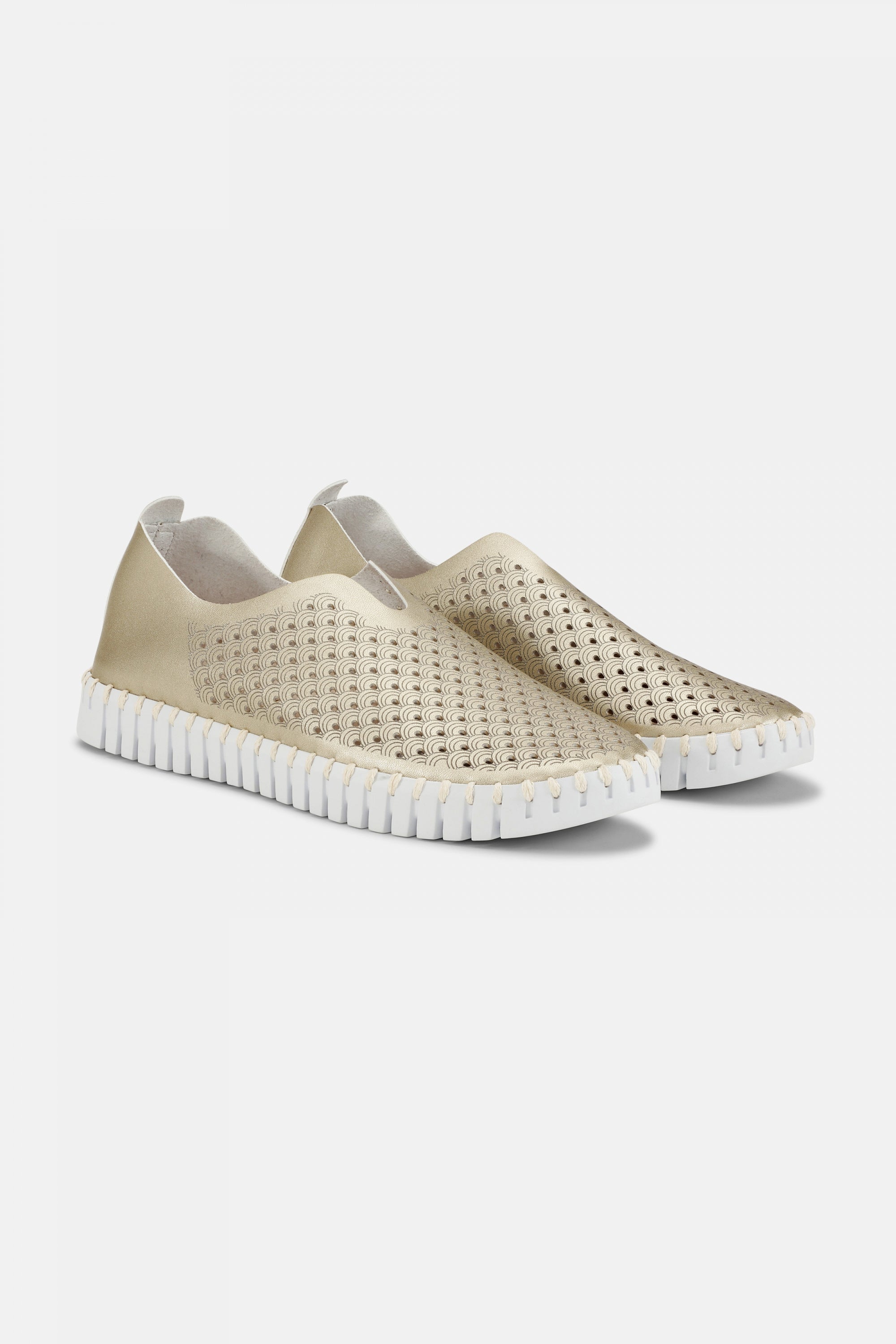 Instappers TULIP3576W witte zool - 780 Platin | Platin | Shoes | Ilse Jacobsen
