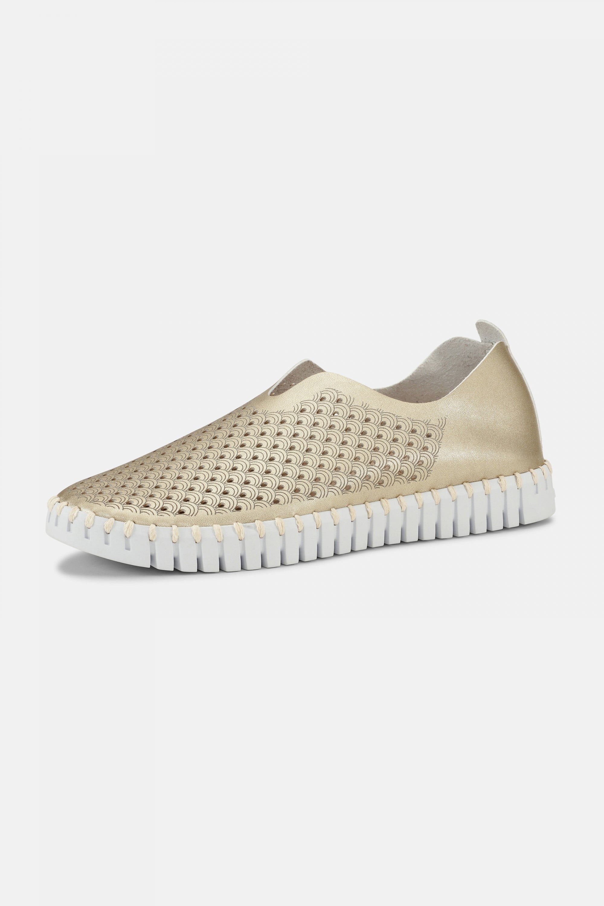 Instappers TULIP3576W witte zool - 780 Platin | Platin | Shoes | Ilse Jacobsen