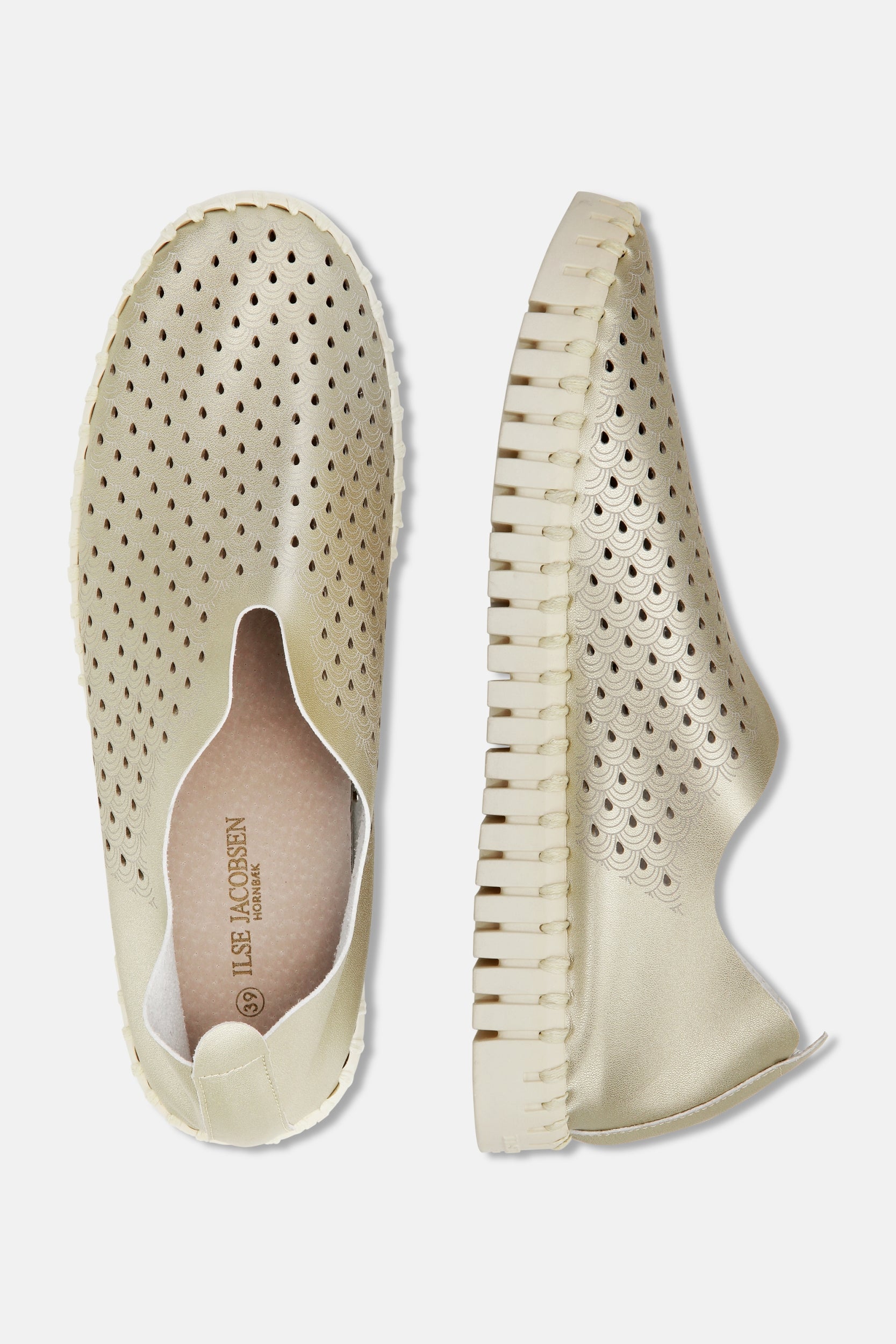Metallic Instappers TULIP3576 | Platin | Shoes | Ilse Jacobsen