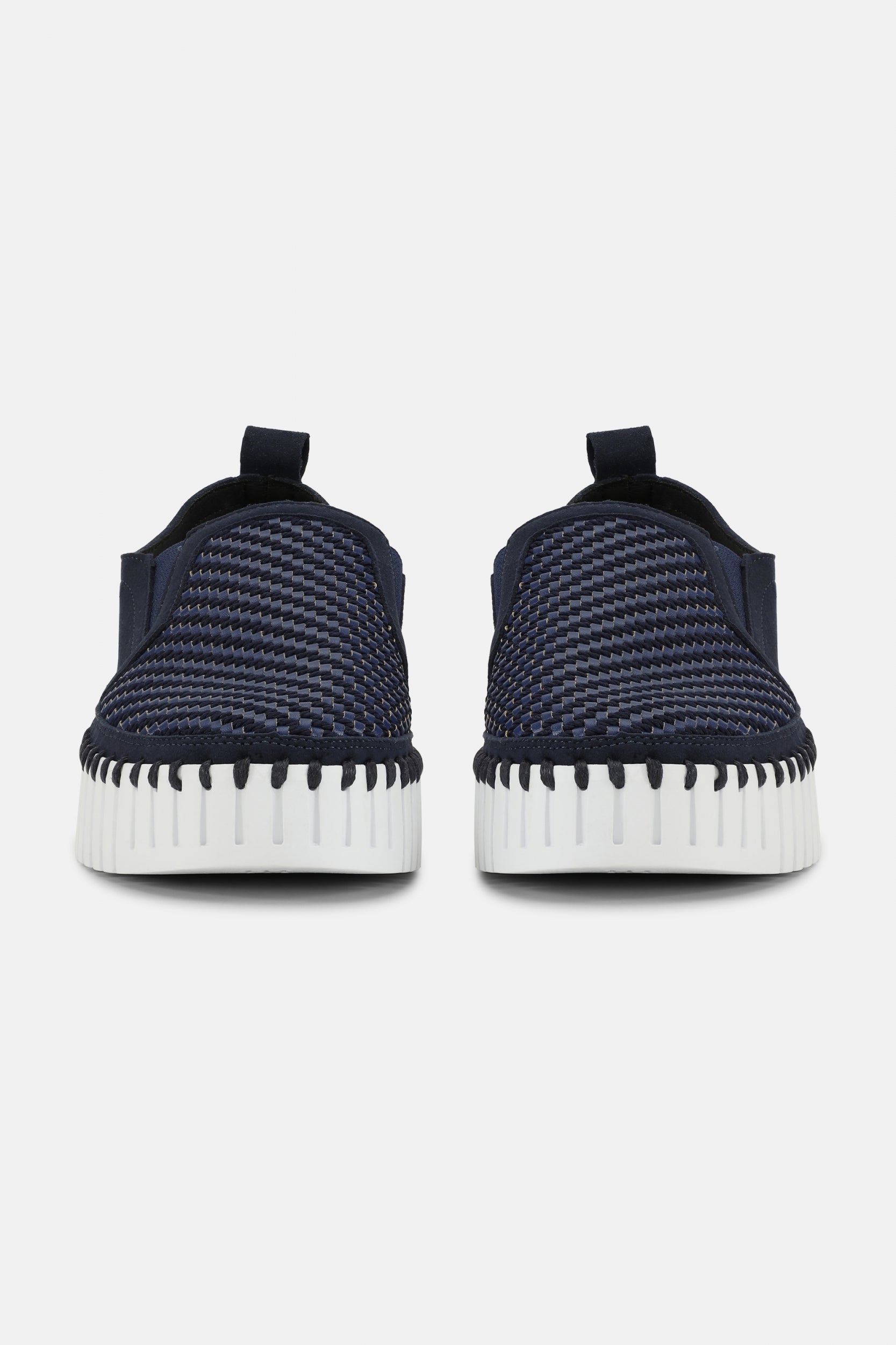 Instappers Platform TULIP3876 beige zool - 660100 Dark Indigo White | Dark Indigo White | Shoes | Ilse Jacobsen