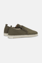 Instappers Heren Tulip3885 beige zool | Deep Olive Pearled Ivory | Shoes | Ilse Jacobsen