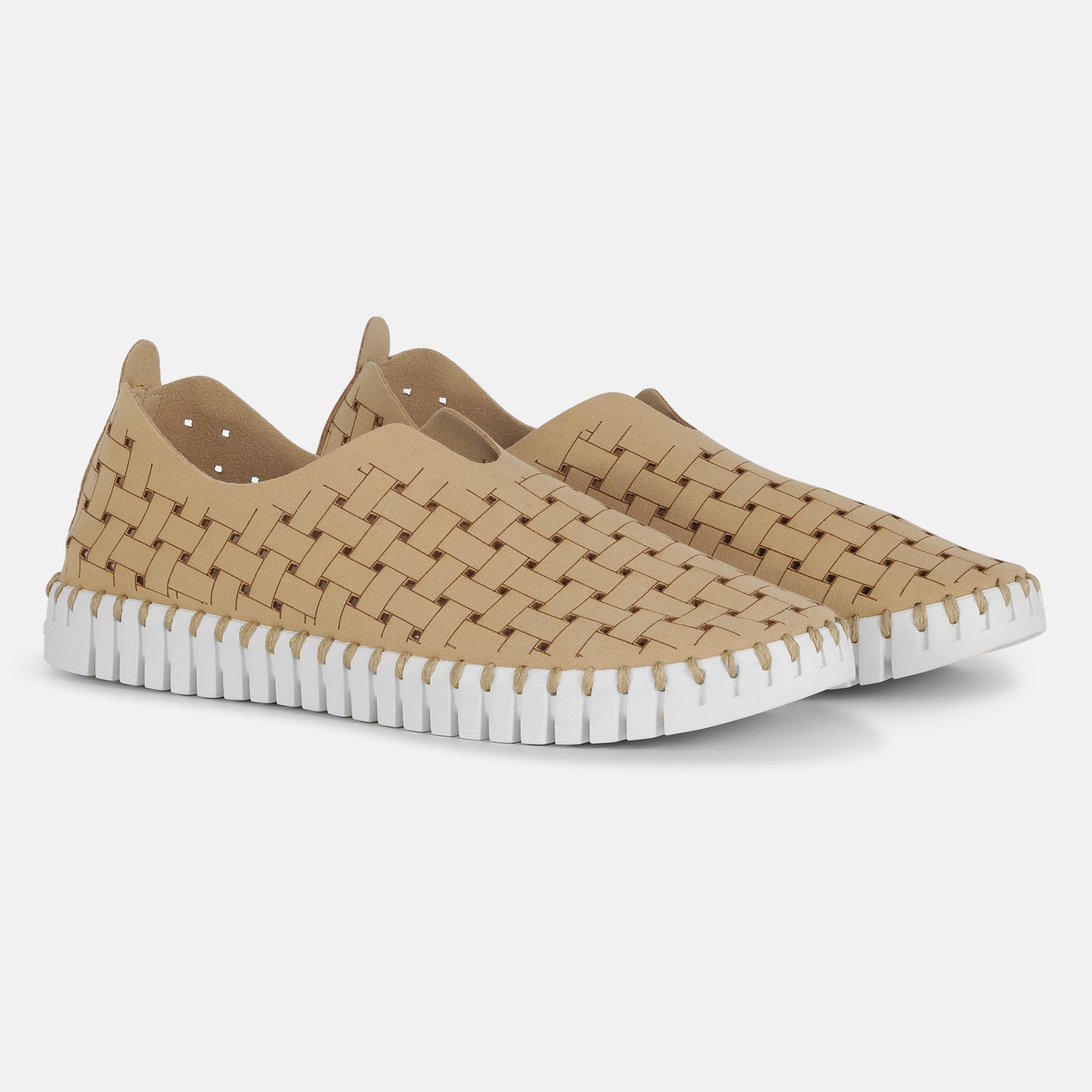 Instappers TULIP4030W witte zool - 110 Latte | Latte | Shoes | Ilse Jacobsen