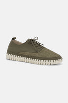 Sneakers TULIP4096 | Deep Olive Pearled Ivory | Shoes | Ilse Jacobsen