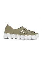 Instapsandalen TULIP9376W witte zool | Army | Shoes | Ilse Jacobsen