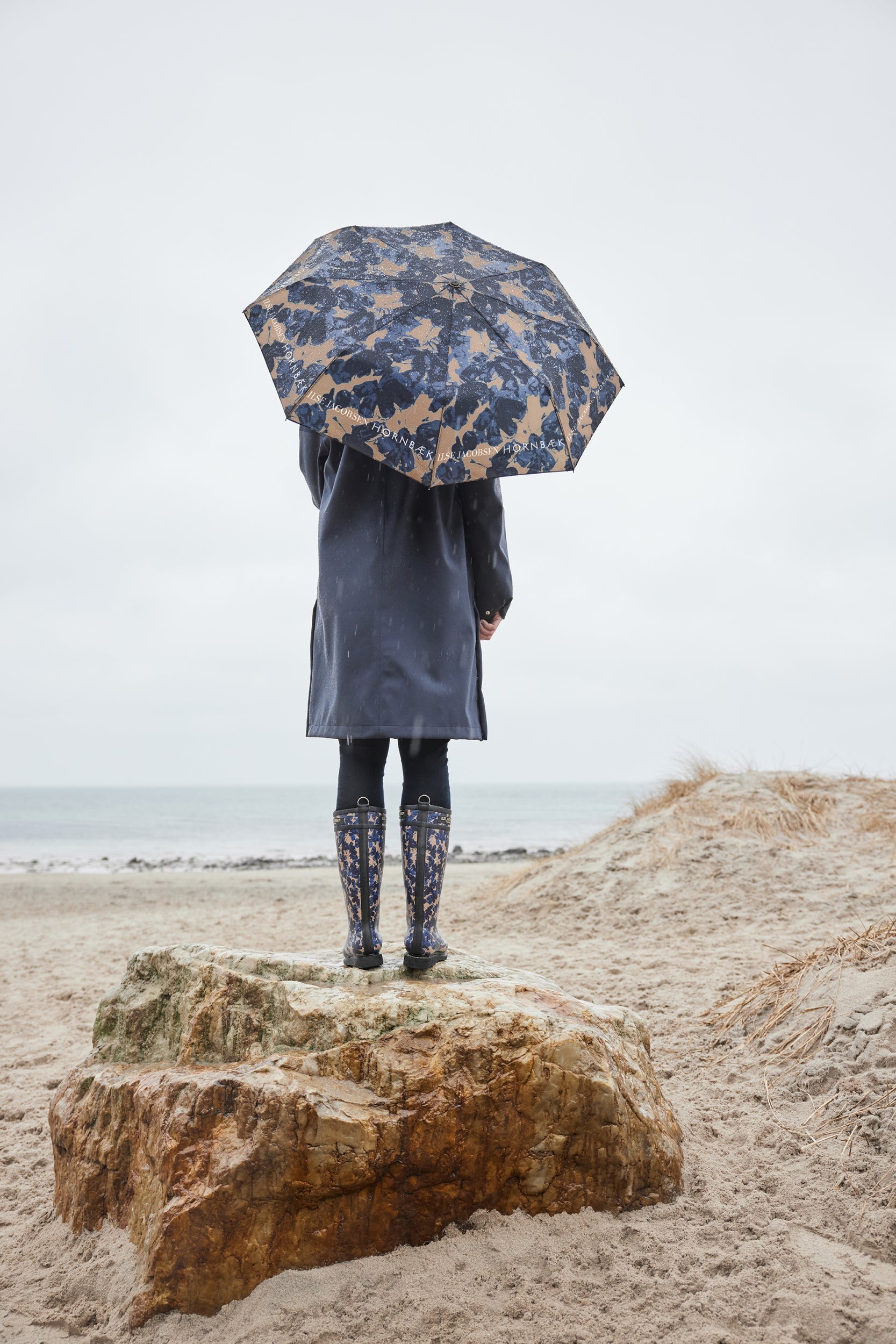 Paraplu UMBRELLA01 - 126 Beige Butterfly | Beige Butterfly | Accessoires | Ilse Jacobsen