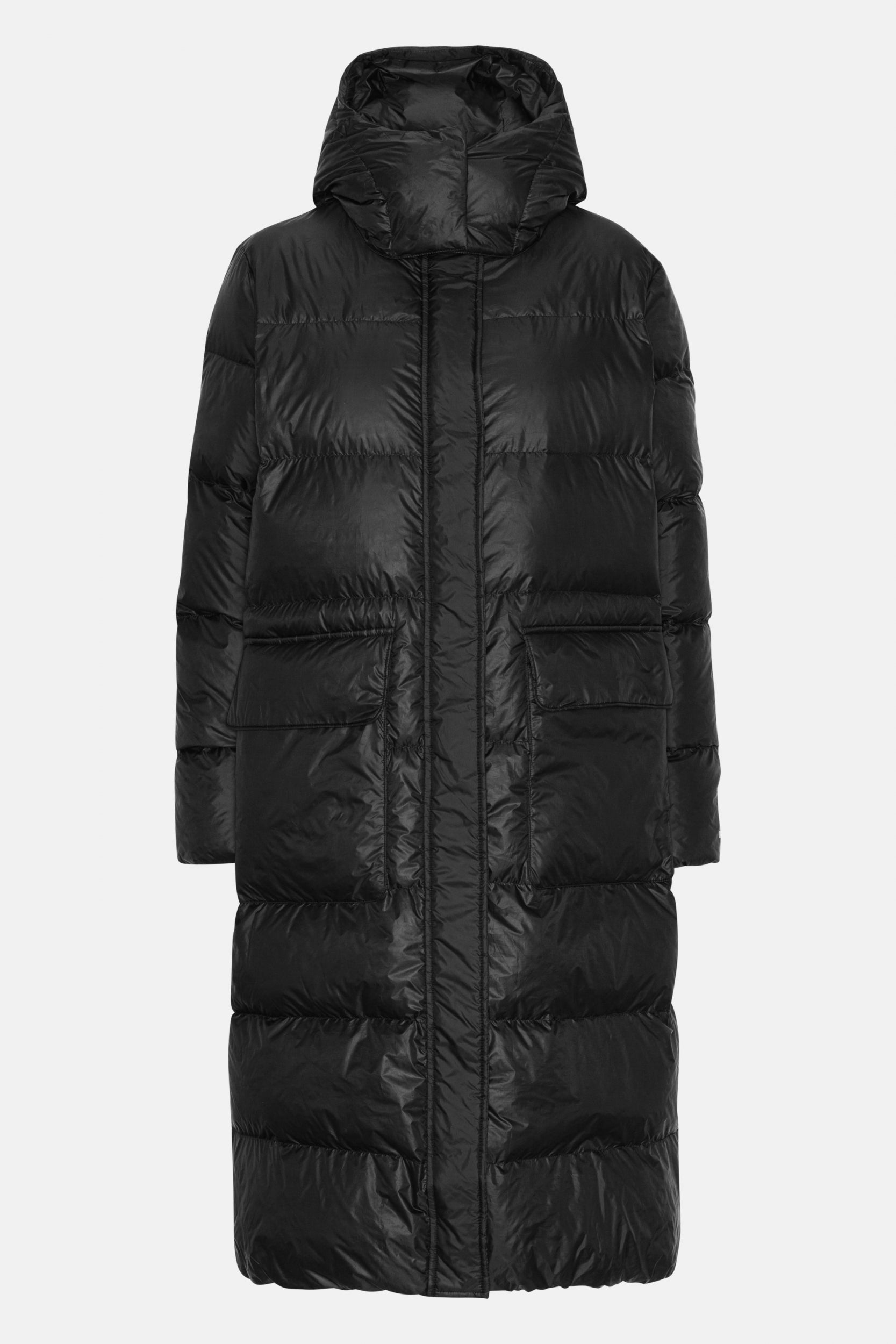 Lange Donzen Winterjas WALK11 - Black 001 | Black | Coat | Ilse Jacobsen