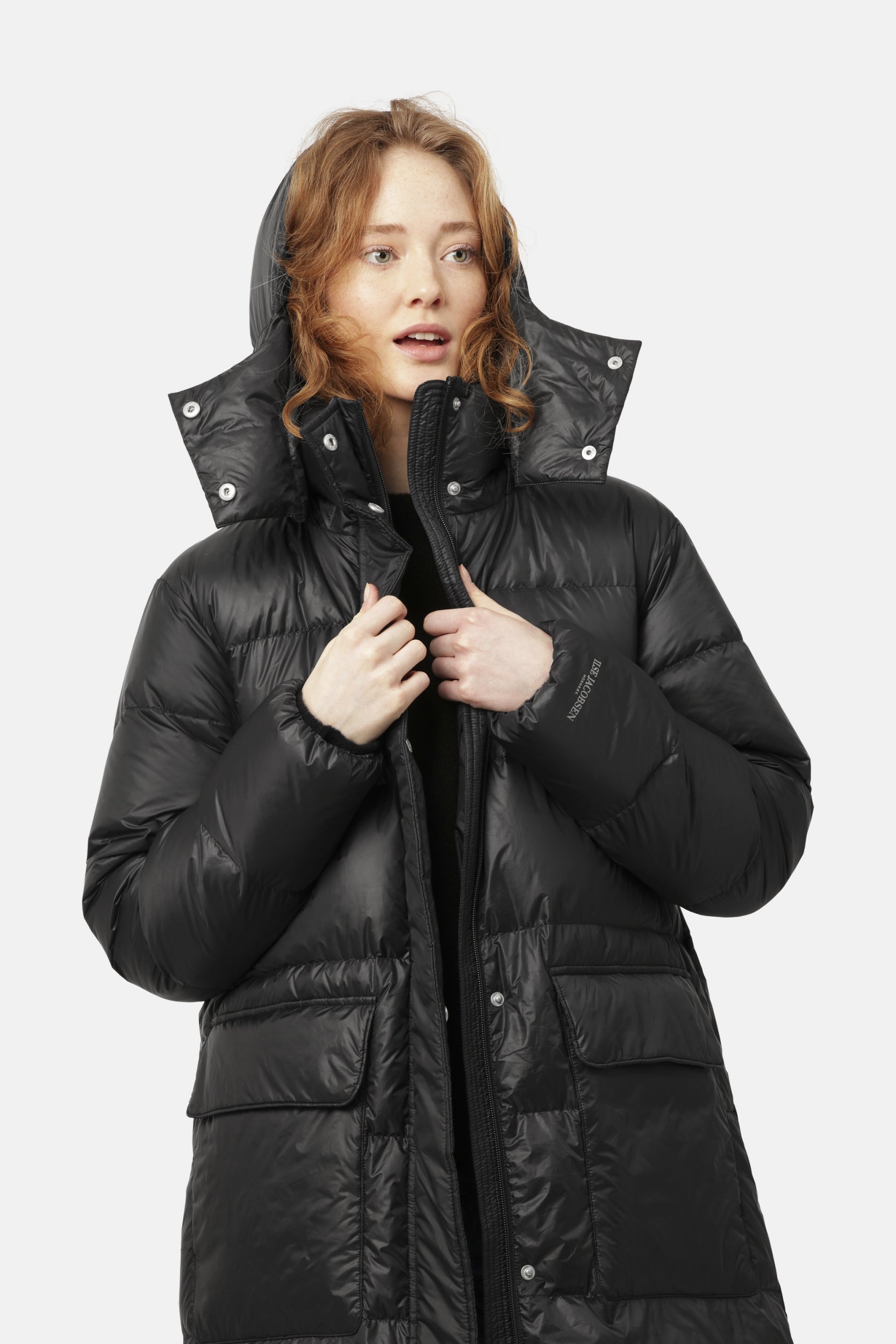 Lange Donzen Winterjas WALK11 - Black 001 | Black | Coat | Ilse Jacobsen