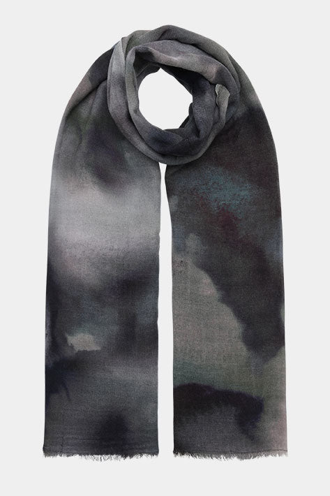 Moss Print Sjaal WOOCA03 - 005 Moss Print | Offwhite | Scarf | Ilse Jacobsen