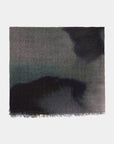 Moss Print Sjaal WOOCA03 - 005 Moss Print | Offwhite | Scarf | Ilse Jacobsen