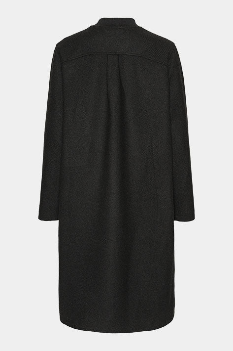 Lange Jas WOOLEN02 - 001 Black | Black | Coat | Ilse Jacobsen