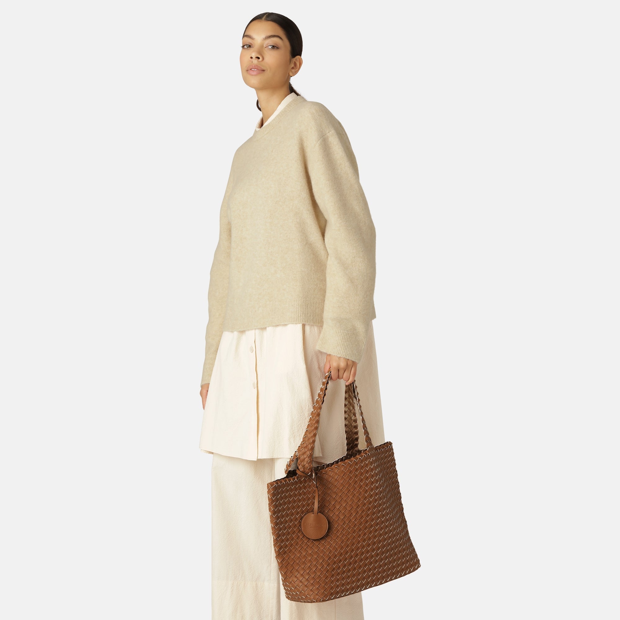 Reversible Tote bag BAG08 M - 254706 Burnt Caramel Metallic Brown | Burnt Caramel Metallic Brown | Bag | Ilse Jacobsen