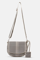 Gebreide crossbodytas KNITTY03 | Milk Creme Black | Bag | Ilse Jacobsen
