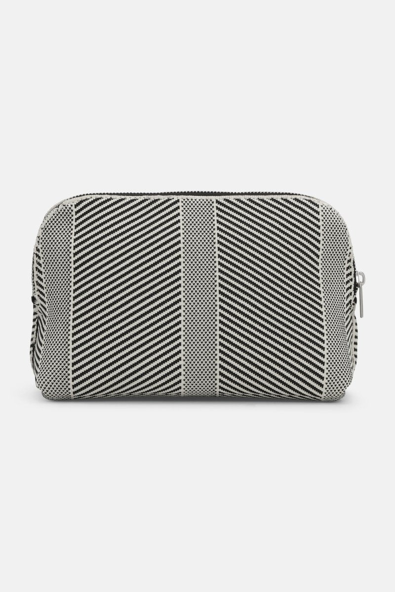 Gebreide Makeup Tas KNITTY02 | Milk Creme Black | Accessories | Ilse Jacobsen