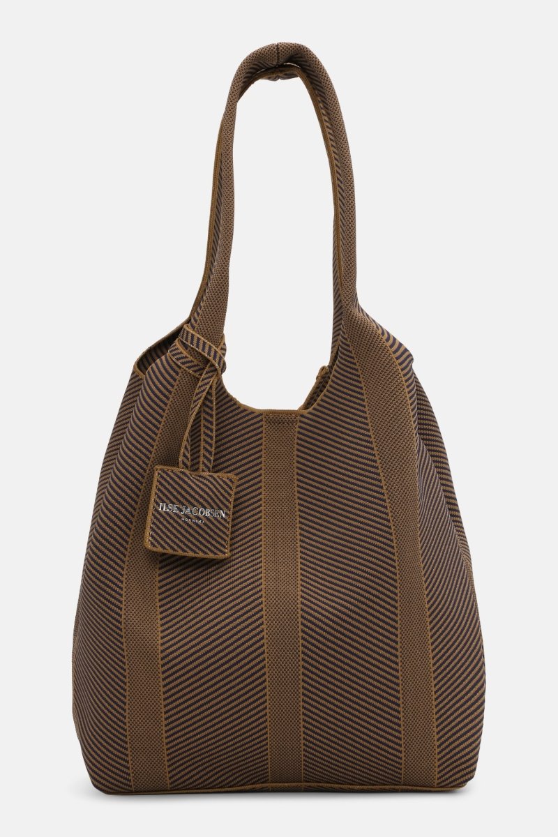Gebreide Tas KNITTY01 | Dark Indigo Buckhorn Brown | Accessories | Ilse Jacobsen