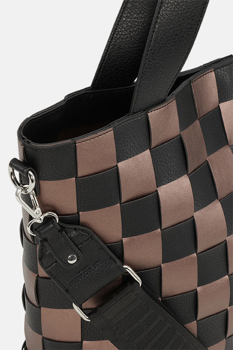 Gevlochten Shoulder Tas met Strap CHIP11 | Cocoa Brown | Bag | Ilse Jacobsen