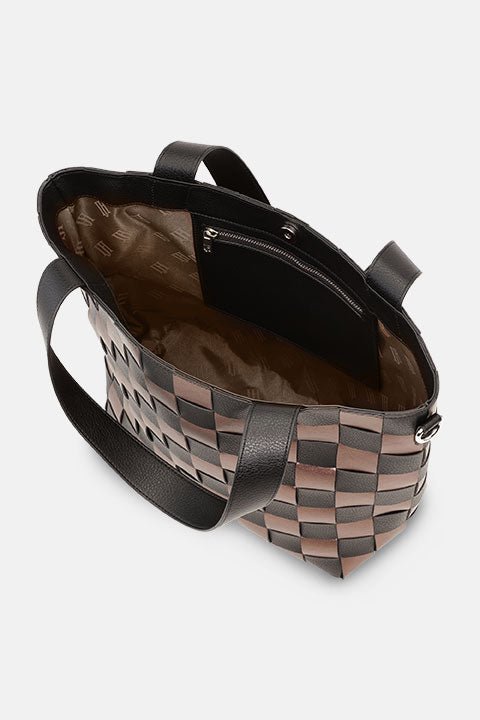 Gevlochten Shoulder Tas met Strap CHIP11 | Cocoa Brown | Bag | Ilse Jacobsen