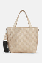 Gevlochten Shoulder Tas met Strap CHIP11 | Platin | Bag | Ilse Jacobsen