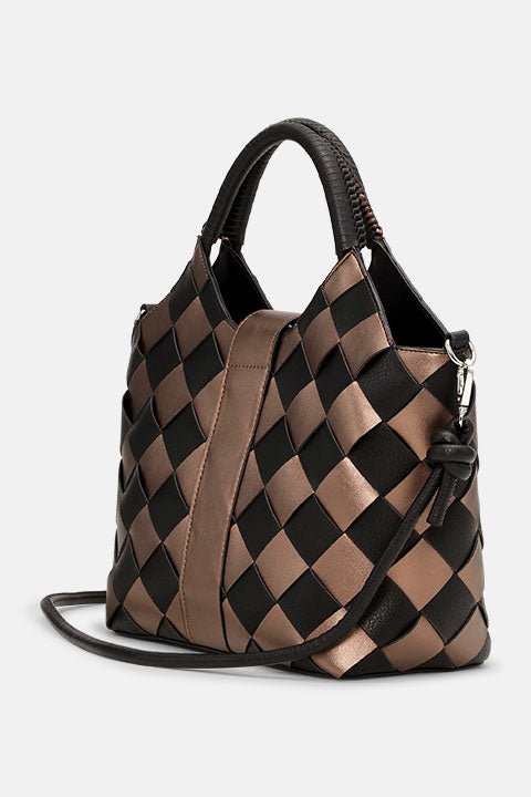 Gevlochten Handtas CHIP14 | Cocoa Brown | Accessories | Ilse Jacobsen