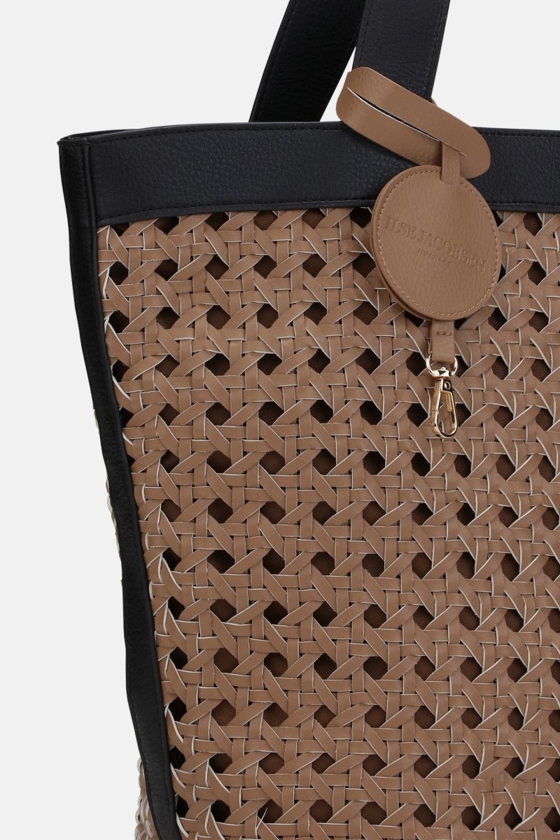 Gevlochten Shopper BRAID02 | Mocca Black | Bag | Ilse Jacobsen