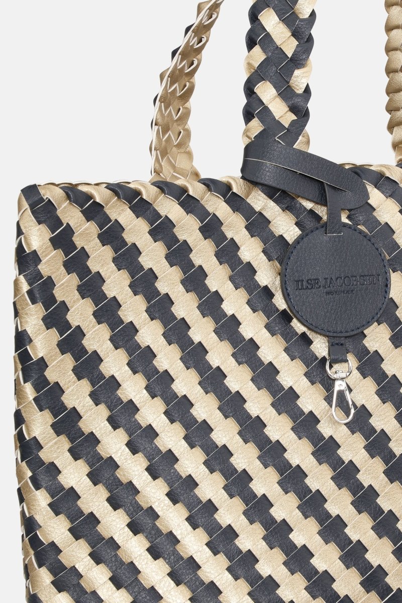 Gevlochten Tas BAG06CMAXI | True Navy Platin | Bag | Ilse Jacobsen