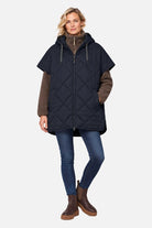 Gewatteerde cape PEPPY12 | Dark Indigo - Ilse Jacobsen
