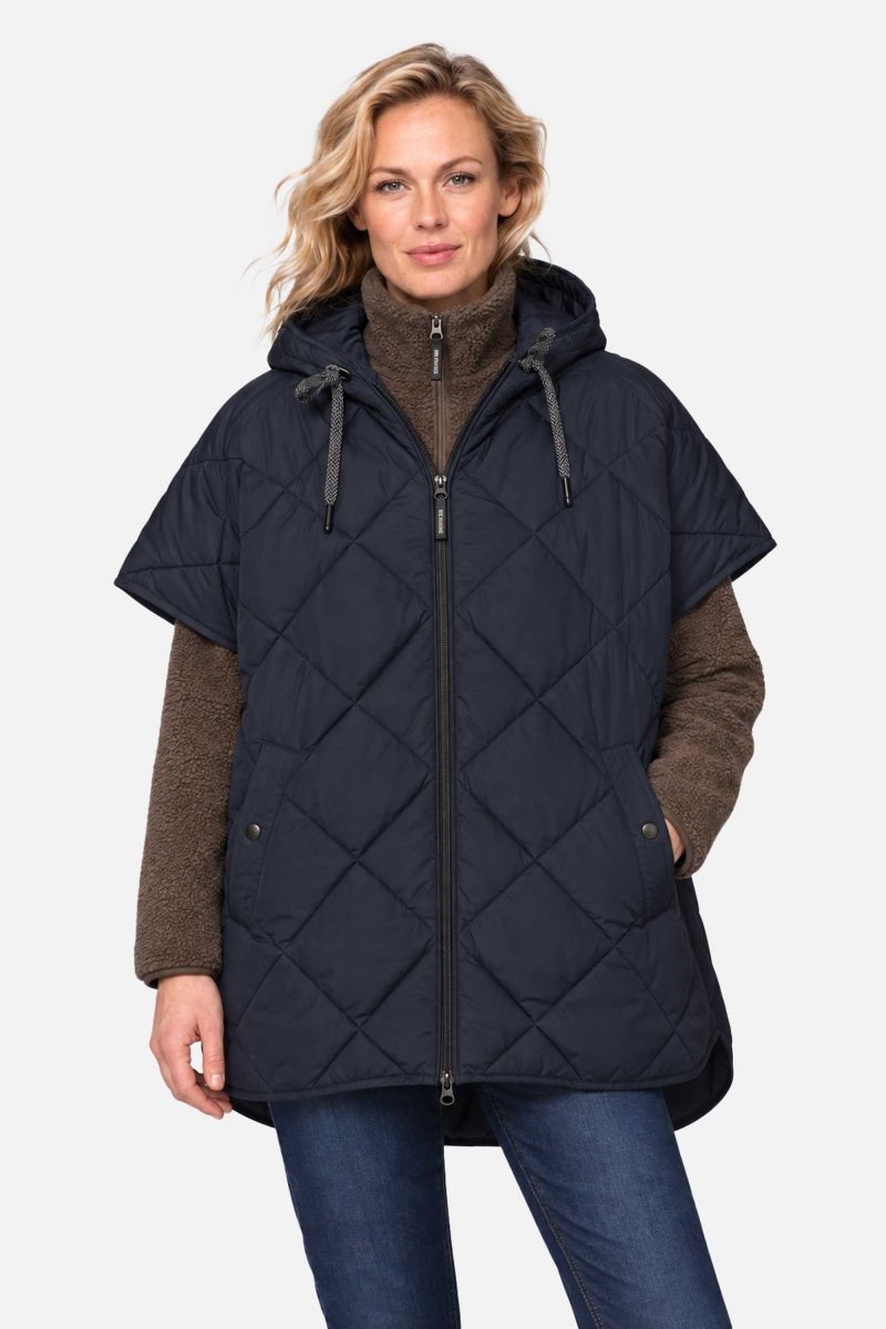 Gewatteerde cape PEPPY12 | Dark Indigo - Ilse Jacobsen