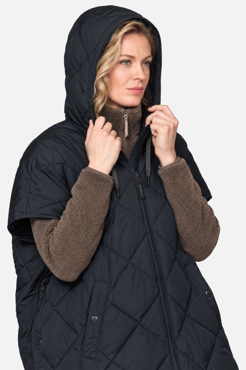 Gewatteerde cape PEPPY12 | Dark Indigo - Ilse Jacobsen