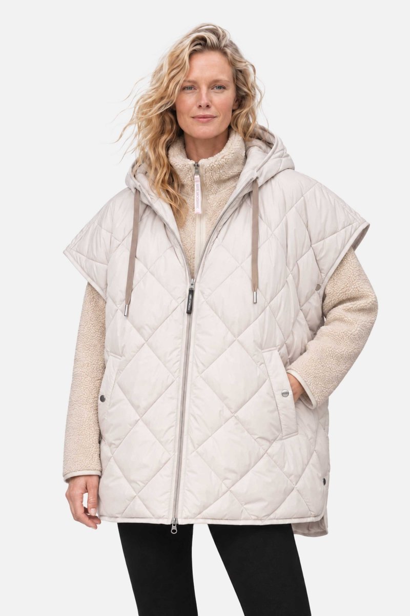 Gewatteerde cape PEPPY12 | Silver Grey | Cape | Ilse Jacobsen