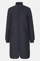 Gewatteerde jas ART06 | Dark Indigo | Coat | Ilse Jacobsen