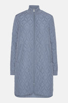Gewatteerde jas ART06 | Grey Blue | Coat | Ilse Jacobsen