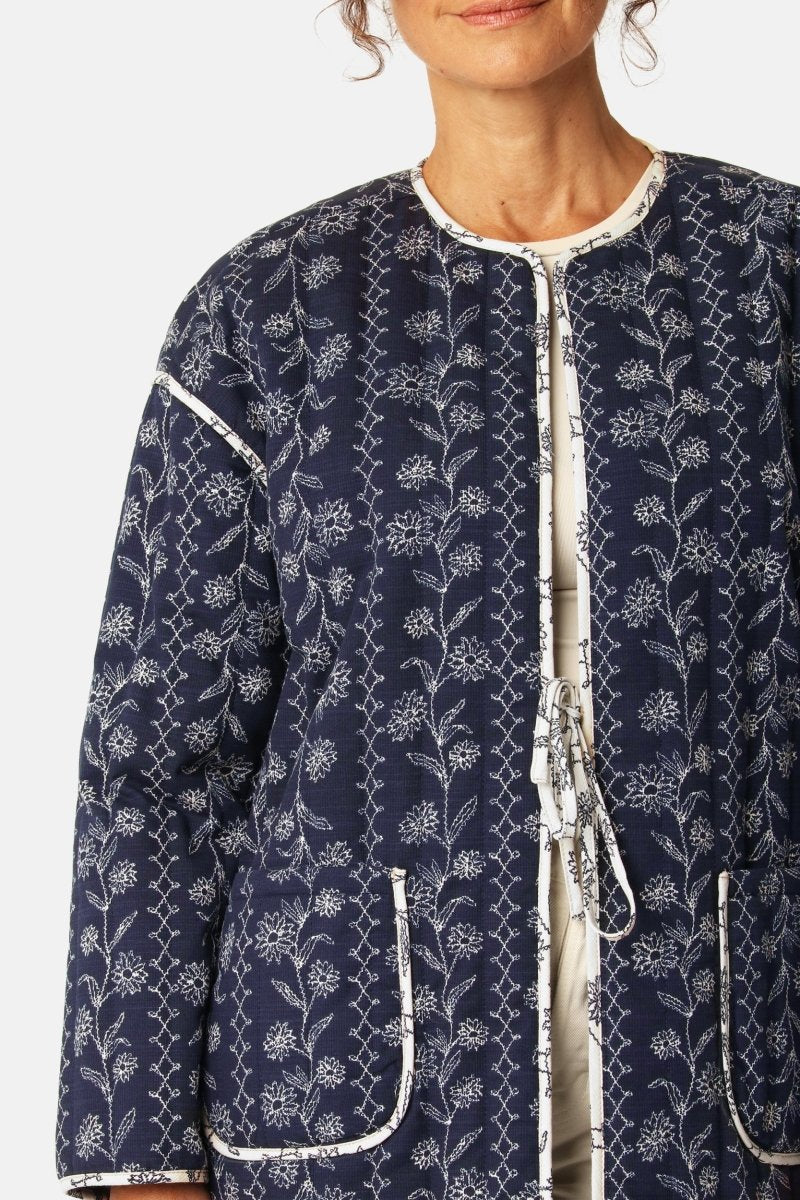 Gewatteerde Jas OTTOMAQUILT04P | Dark Wildflower | Jacket | Ilse Jacobsen